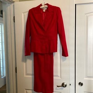 Red pant suit